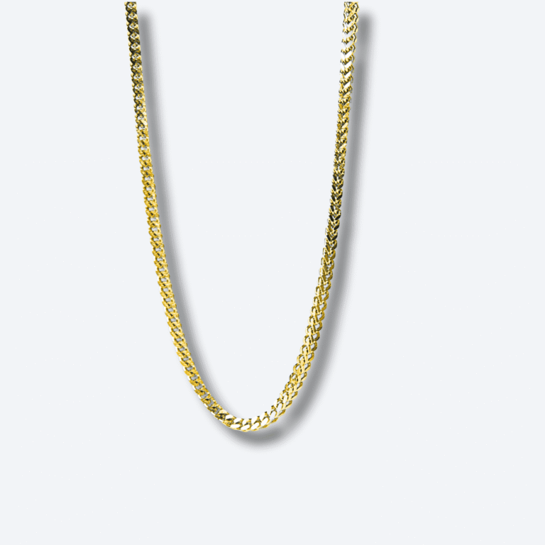 Regal Gold Fox Chain Stainless Steel Necklace for Men