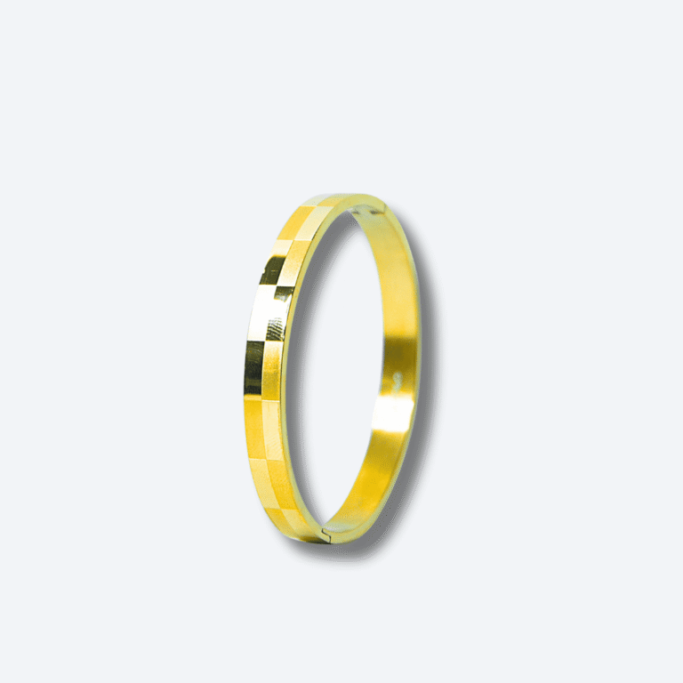Men’s Gold Glossy Geometric Bracelet