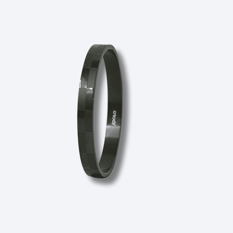 Men’s Black Glossy Geometric Bracelet