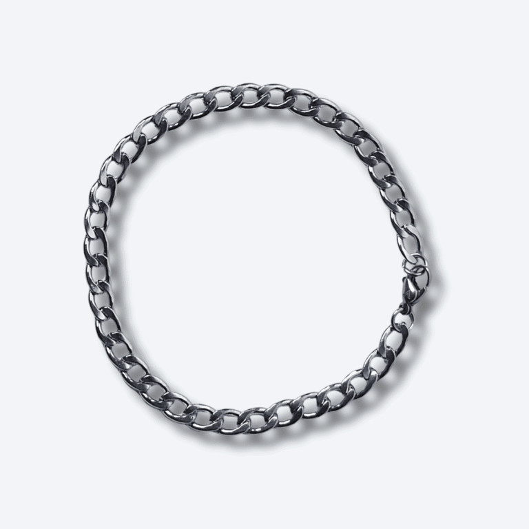 Nova Silver 5mm Cuban Link Stainless Steel Bracelet for Men