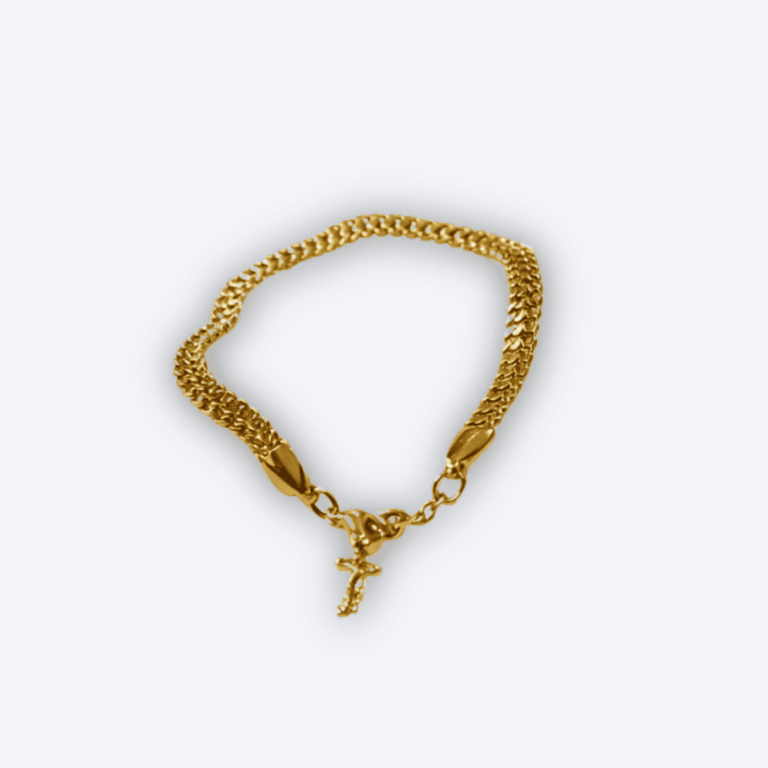 Imperial Textured Chain Bracelet Gold Tone