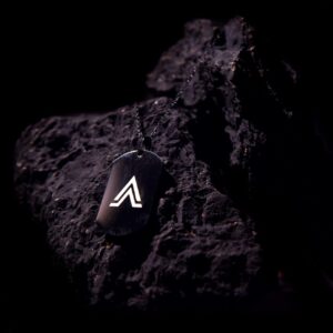 Apollo Signature Dog Tag Pendant Chain – Black Stainless Steel