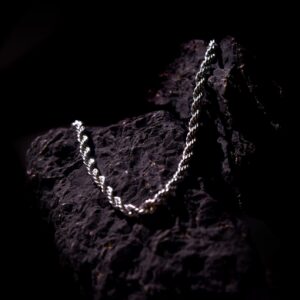Men's Silver Rope Chain Necklace