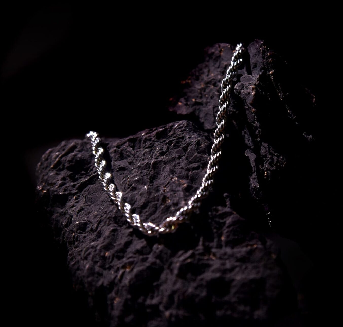 Men’s Silver Rope Chain Necklace