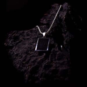 Apollo Obsidian Rectangular Pendant Necklace