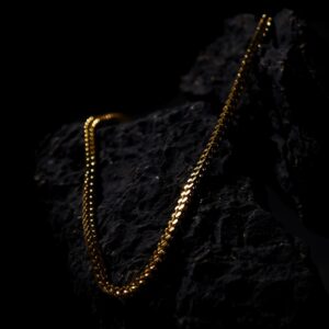 Regal Gold Fox Chain Stainless Steel Necklace for Men