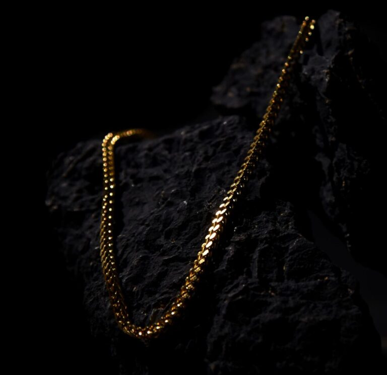 Regal Gold Fox Chain Stainless Steel Necklace for Men