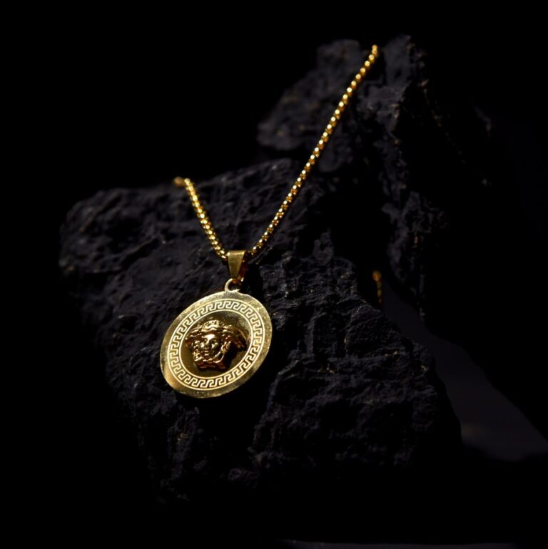 Apollo Medusa Aureus Pendant Gold Tone