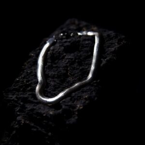 Vortex Silver Snake Chain Stainless Steel Bracelet for Men