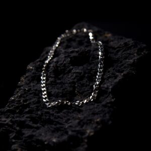 Vanguard Silver 3mm Cuban Stainless Steel Bracelet for Men
