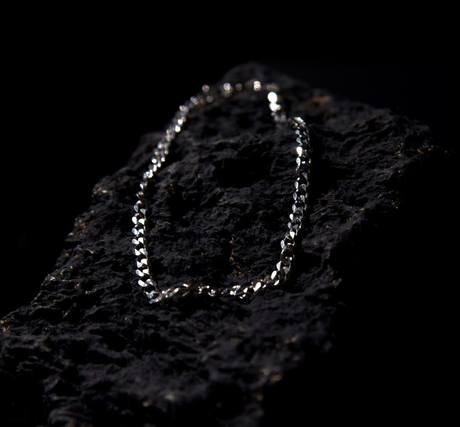 Vanguard Silver 3mm Cuban Stainless Steel Bracelet for Men