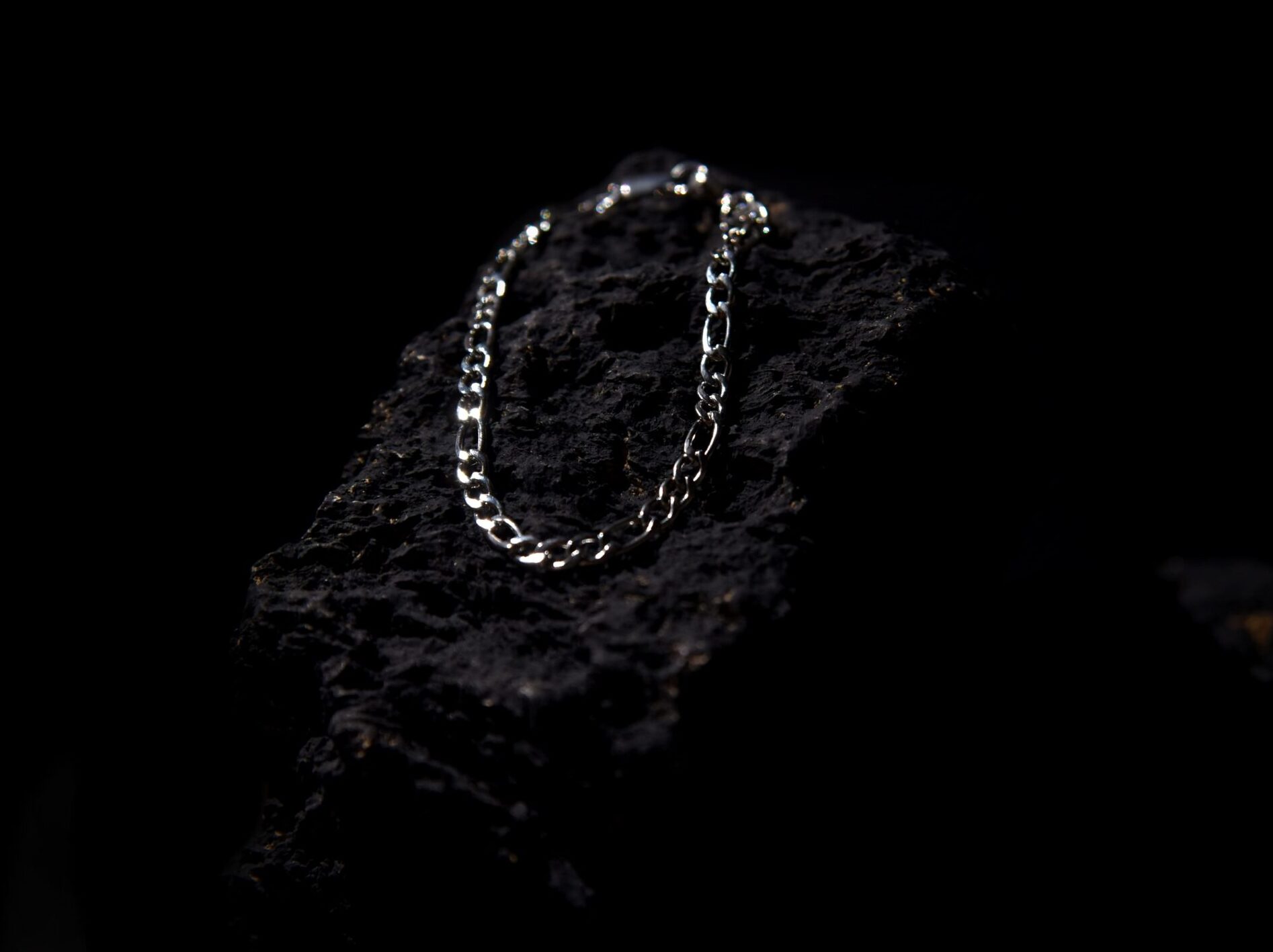 Atlas Silver Figaro Stainless Steel Bracelet for Men