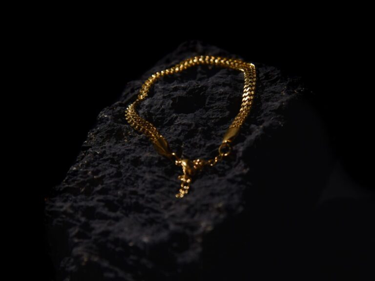 Imperial Textured Chain Bracelet Gold Tone