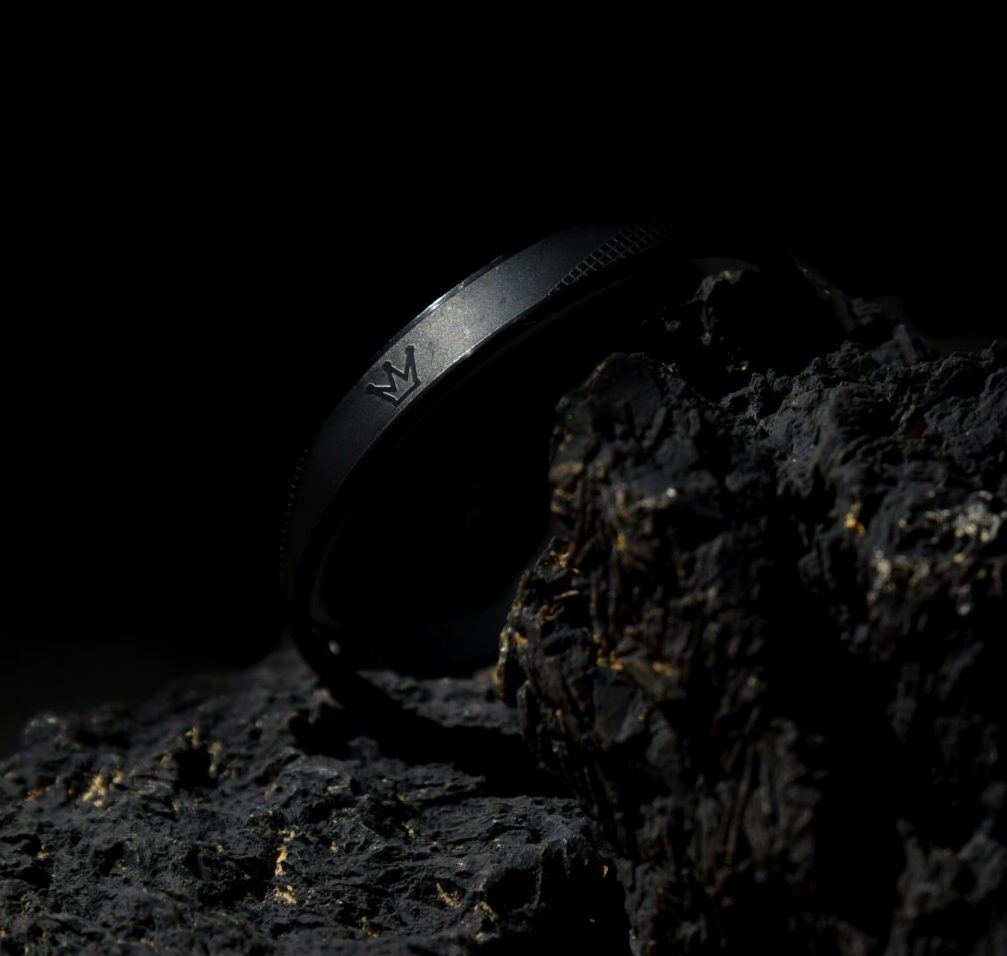 Black Crown Accent Bracelet for Men