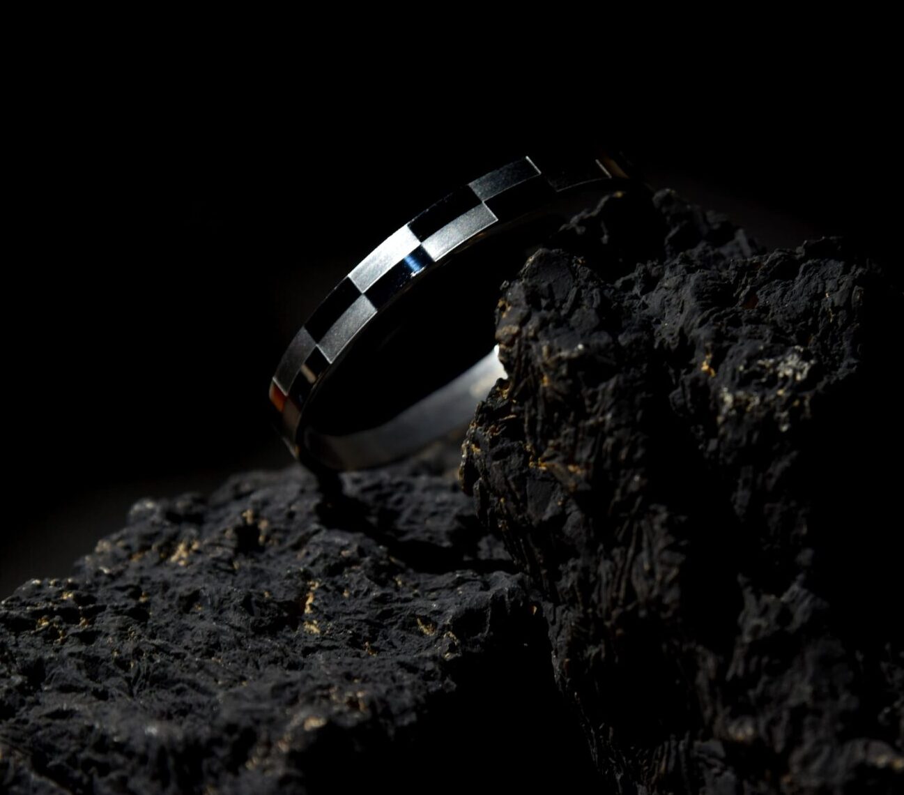 Men’s Silver Glossy Geometric Bracelet