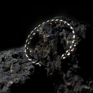Silver Curb Chain Open Cuff Bracelet for Men