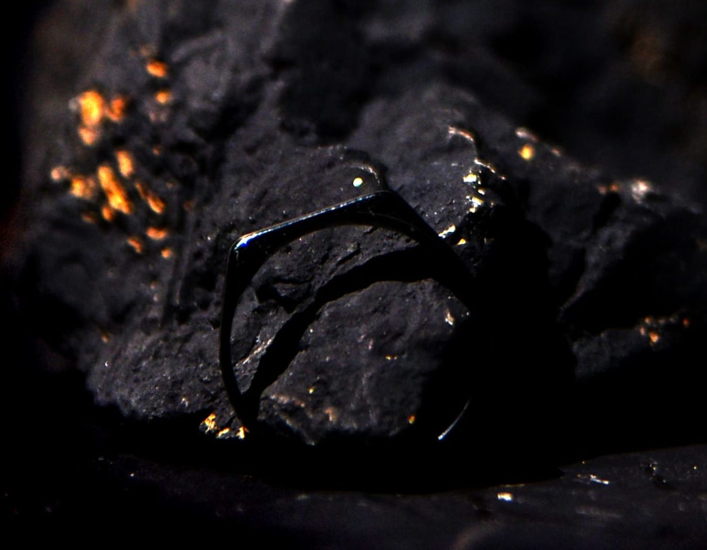 Black Minimalist Ring