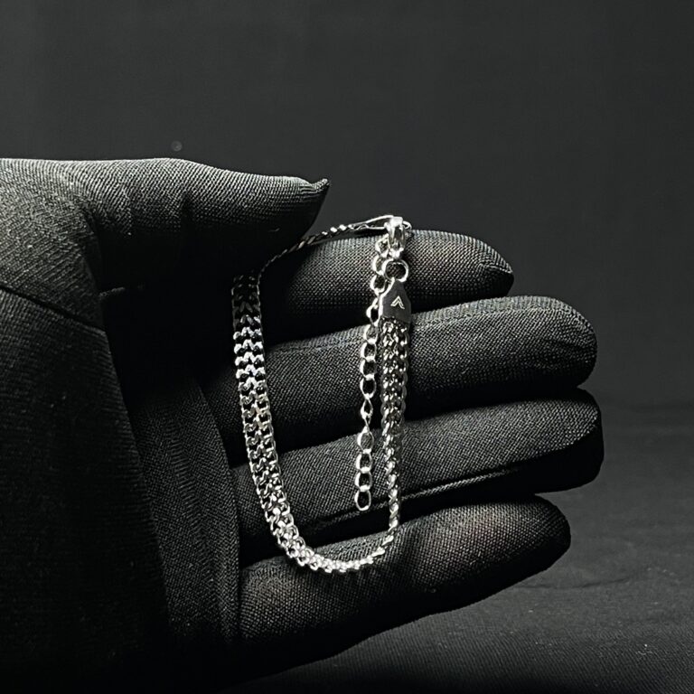 Pulse Silver Double Layer Stainless Steel Bracelet for Men