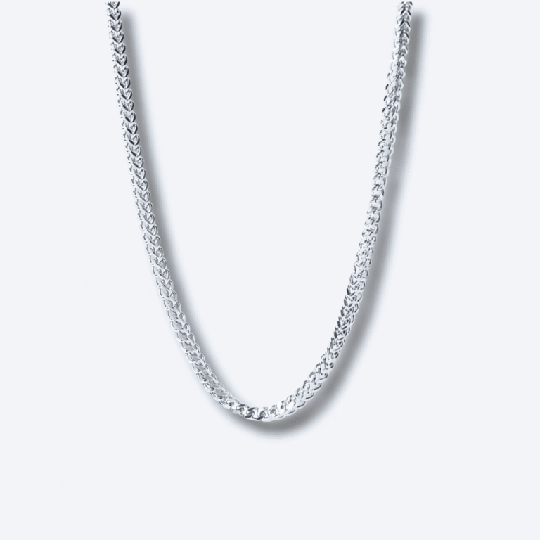 Men’s 4mm Silver Fox Tail Chain Stainless Steel Necklace