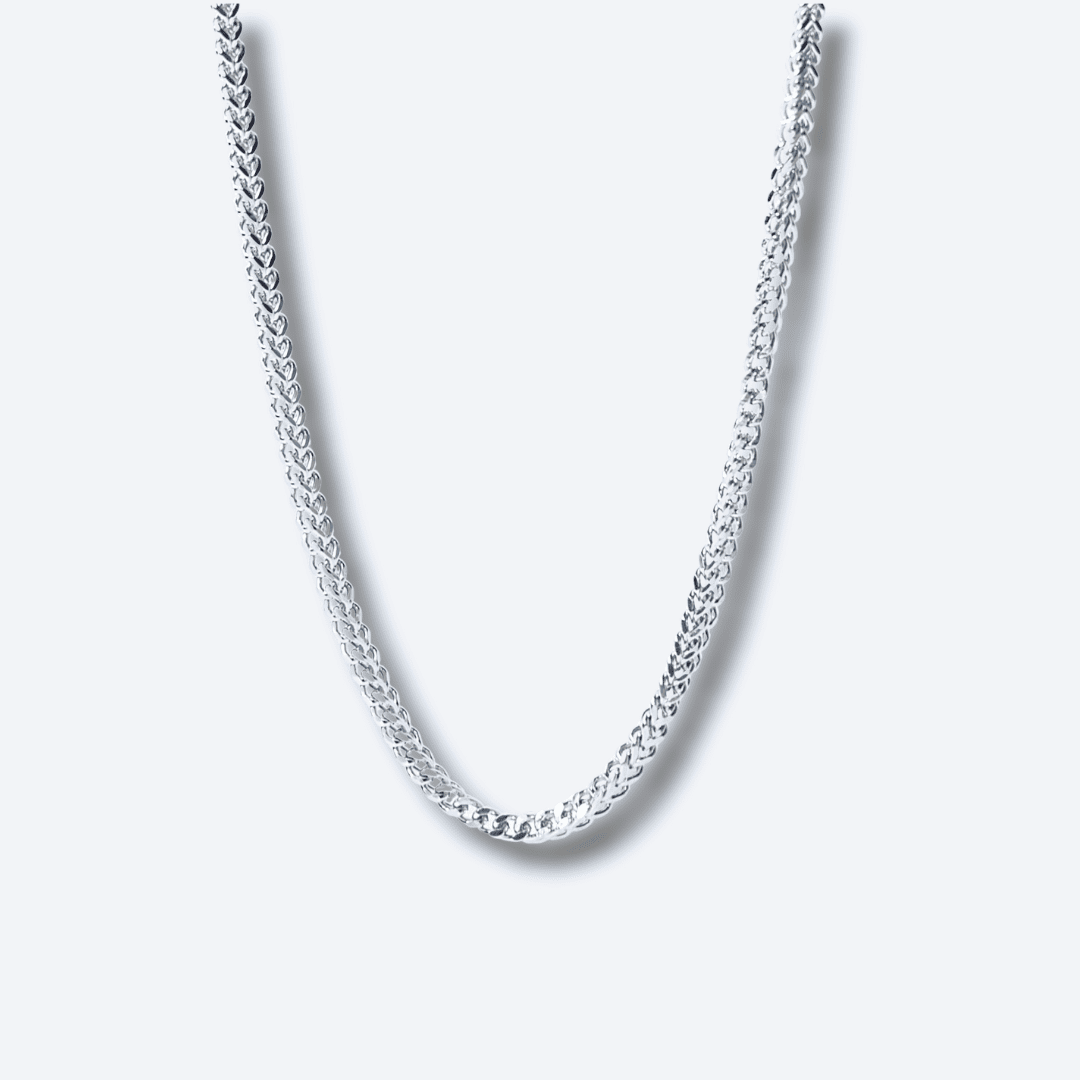Men’s 4mm Silver Fox Tail Chain Stainless Steel Necklace